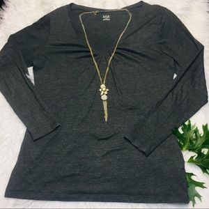 A.N.A dark gray longsleeve V-neck